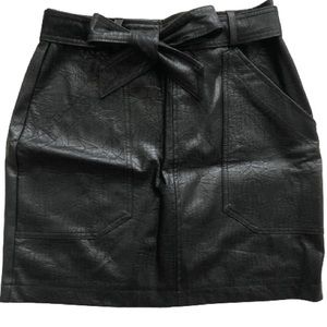 Faux Leather Mini Skirt